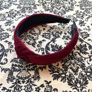 Burgundy Knotted Headband